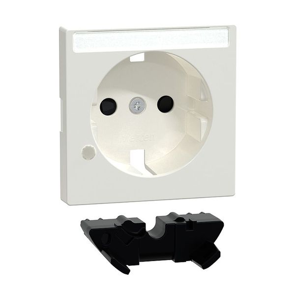 Extension set control light for SCHUKO sockets, polar white glossy, System M image 1