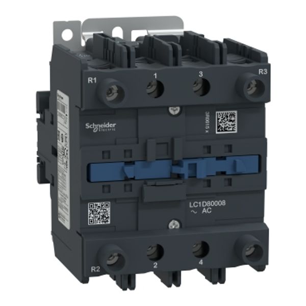 TeSys Deca contactor , 4P(2 NO + 2 NC) , AC-1 = 440V, 125A, 120V AC 50/60 Hz coil image 2