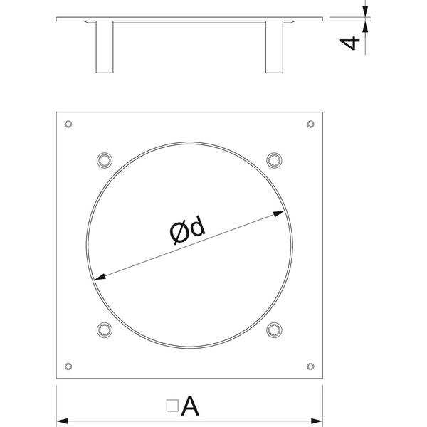 DUG 250-3 R4SL Heavy-duty mounting lid 250-3 for nominal size R4 282x282x59 image 2