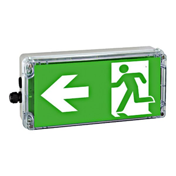 Explosion proof emerg.luminaire EXIT zone1/21 LED 230V AC/DC image 1