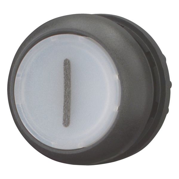 Illuminated pushbutton actuator, RMQ-Titan, Flush, momentary, White, inscribed 1, Bezel: black image 5