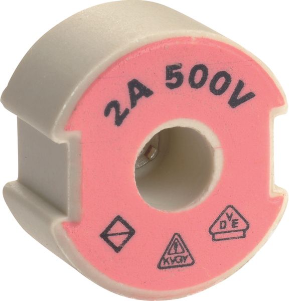 Push-in gauge screw DII E27 500V ceramics 2A according DIN 49516 image 1