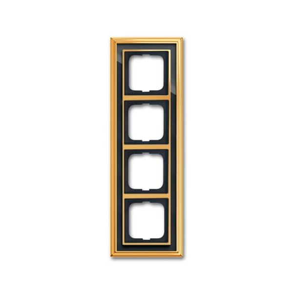 1724-835-500 Cover Frame Busch-dynasty® polished brass anthracite image 1