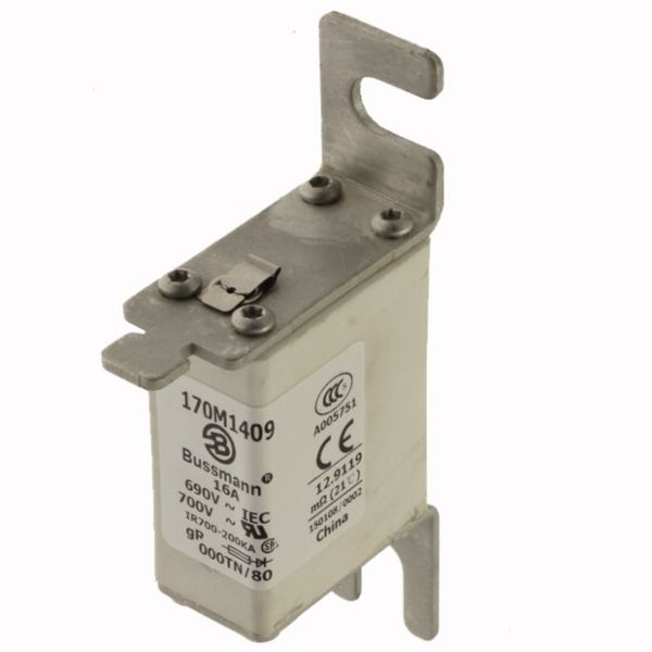 Fuse-link, high speed, 10 A, AC 690 V, DIN 000, 21 x 40 x 100 mm, gR, DIN, IEC, type T indicator image 3