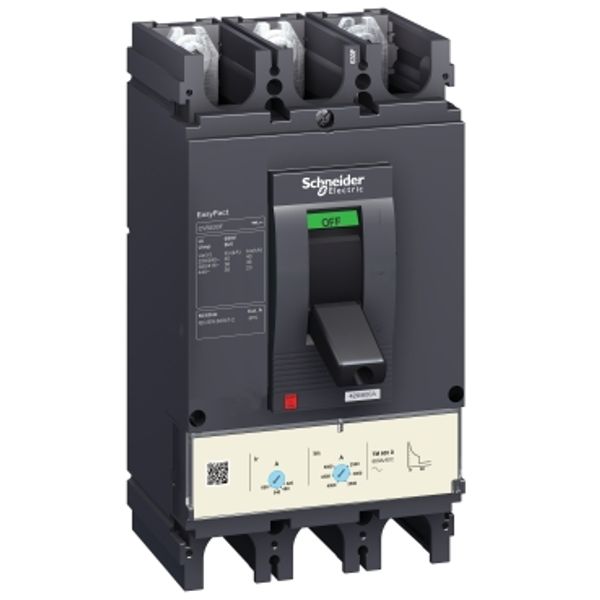 circuit breaker EasyPact CVS630F, 36 kA at 415 VAC, 600 A rating thermal magnetic TM-D trip unit, 3P 3d image 4