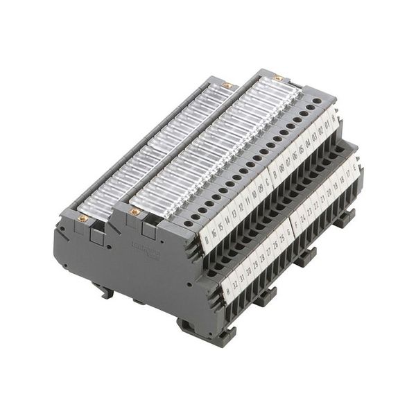 (INT)B20M-32-L, CONNECTING INTERFACE, SINGLE WIRE, 2X20 POLES, SCREW CLAMP, 112X74.5X52MM image 1