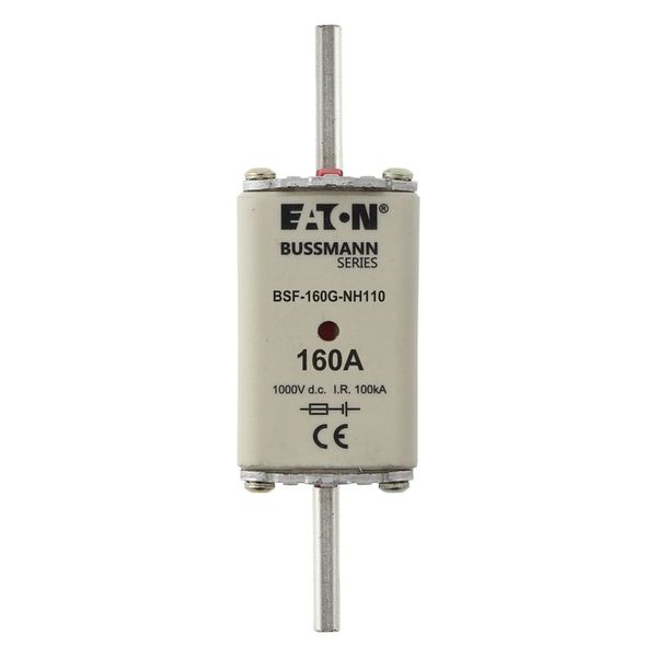 Fuse-link, high speed, 160 A, DC 1000 V, NH1, 40 x 53 x 135 mm, gBat, IEC, blade connection image 17