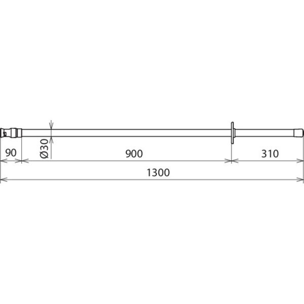 Insulating stick 72.5kV SQ L 1300mm image 2