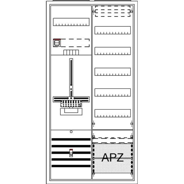 DA27QB Meter board, Field width: 2, Rows: 57, 1100 mm x 550 mm x 215 mm, Isolated (Class II), IP31 image 17