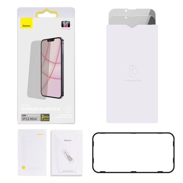 Tempered Glass Film 0.3mm with Privacy Filter For iPhone 13 mini (2 pcs) image 3