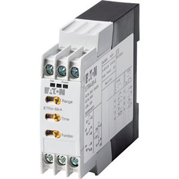 Timing relay, 1W, 0.05s-100h, multi-function, 24-240VAC/DC image 2