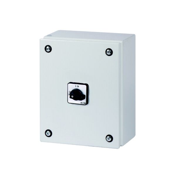 T3, 32 A, surface mounting, 3 contact unit(s), 90 °, maintained, 0-1, in steel enclosure, Design number 8342 image 3