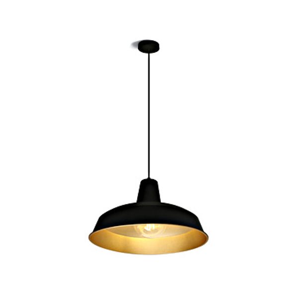 Bela Plano Pendant lamp E27 20W IP20 black-brass image 1