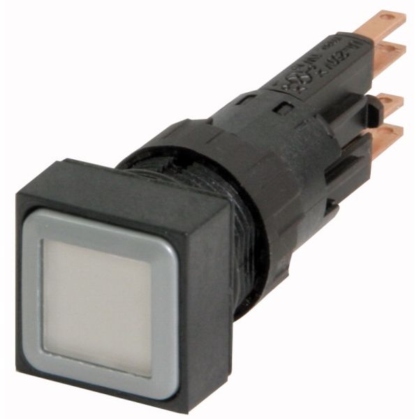 Illuminated pushbutton actuator, white, momentary, +filament lamp 24V image 1