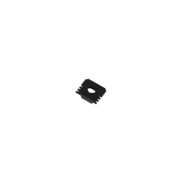 End Cap with hole for Surface Mounted Profile 16x13mm IP20 Black image 2