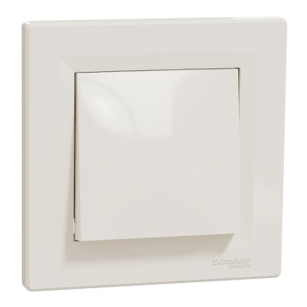 Asfora - 1pole 2way switch -10AX screwless, cream image 3