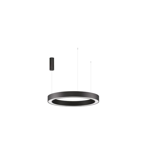 CCT Dimmable Sandy Black Aluminium   & Acrylic   LED 59 Watt 230 Volt   4076Lm 2700K - 4000K IP20   Remote Control Included  D: 80 H: 200 cm Adjustable Height image 1