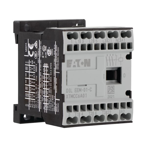 Contactor, 230 V 50 Hz, 240 V 60 Hz, 3 pole, 380 V 400 V, 3 kW, Contacts N/C = Normally closed= 1 NC, Spring-loaded terminals, AC operation image 11