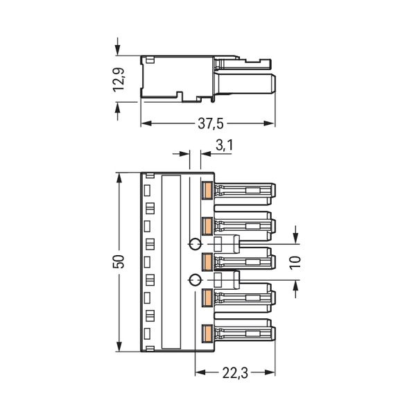 Socket 5-pole Cod. B pink image 4