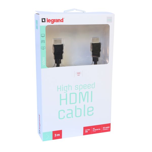 High speed HDMI with ethernet cord 3 meters image 1