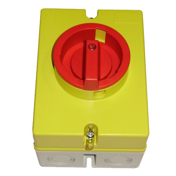 Emergency-Stop Main Switch 3-pole, 40A, 15kW, IP65 image 1