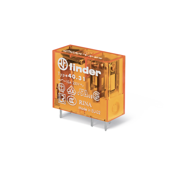 PCB/Plug-in Rel. 3,5mm.pinning 1NO 10A/24VDC/SEN/Agni/pin length 3,5 (40.31.7.024.1320) image 2