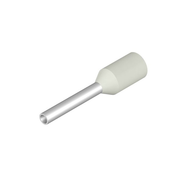 Wire-end ferrule, insulated, 10 mm, 8 mm, white image 1