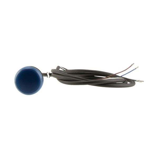 Indicator light, Flat, Cable (black) with non-terminated end, 4 pole, 1 m, Lens Blue, LED Blue, 24 V AC/DC image 12