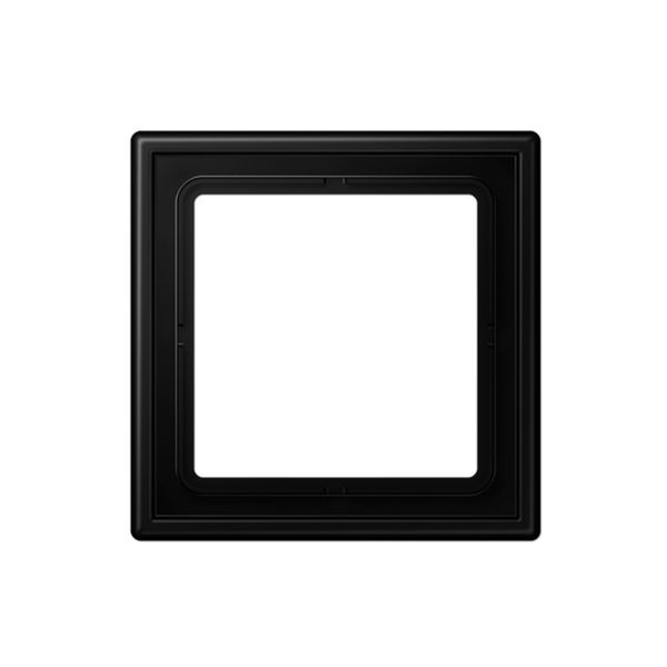 Cover frame 1-gang, 81 mm, matt black image 3