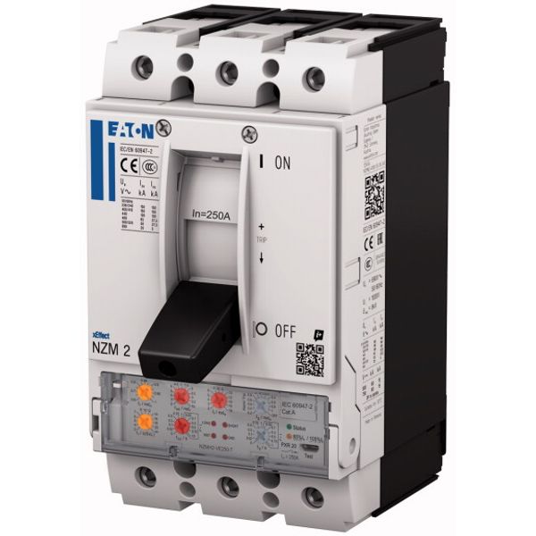 NZM2 PXR20 circuit breaker, 63A, 3p, Screw terminal, earth-fault protection image 2