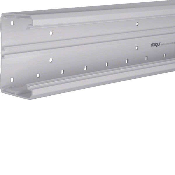 Wall trunking base C-profile BRN 70x110mm of PVC in light grey image 1