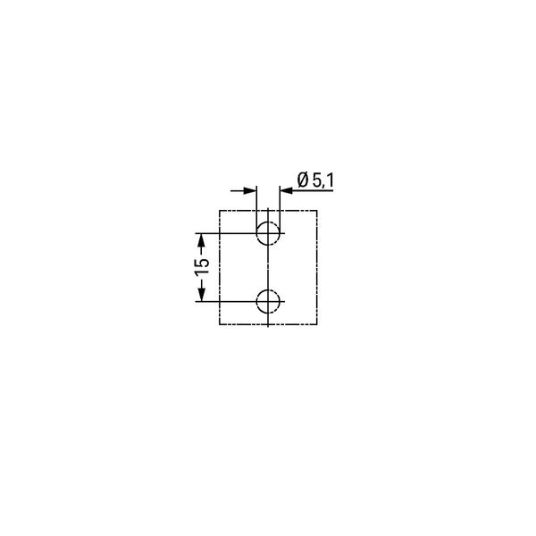 Mounting plate 3-pole for distribution connectors white image 4