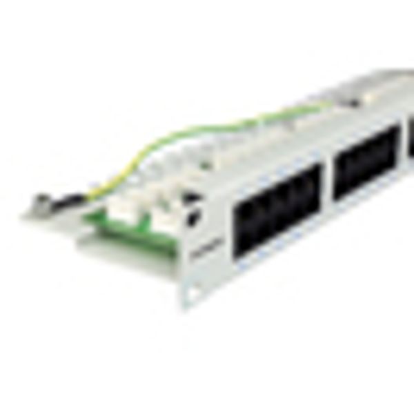 Patchpanel 50xRJ45 unshielded, ISDN, 19", 1U, RAL7035 image 9