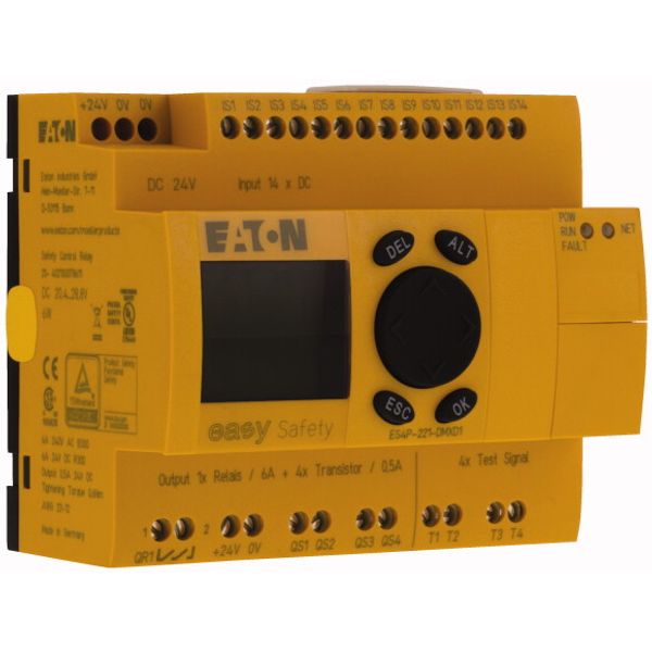 Safety relay, 24 V DC, 14DI, 4DO-Trans, 1DO relay, display, easyNet image 9
