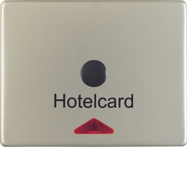 Centre plate imprint f. push-b. f. hotel card, redlens, arsys, steel,  image 1