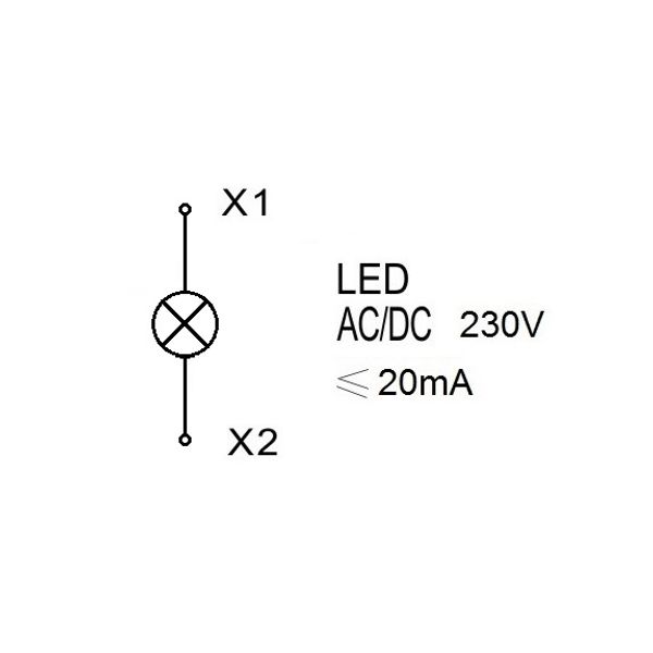 LED-indicator monobloc  230VAC/DC white image 3