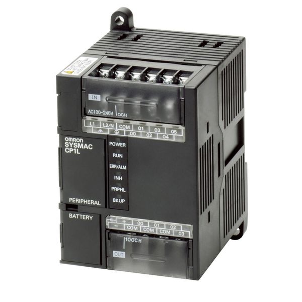PLC, 100-240 VAC supply, 8 x 24 VDC inputs, 6 x NPN outputs 0.3 A, 5K image 1