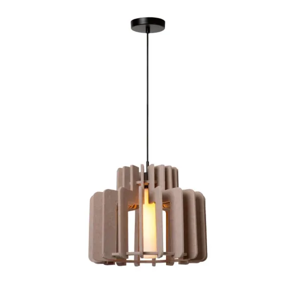 Lucide ROLLO - Hanging lamp - 1xE27 - Taupe image 1