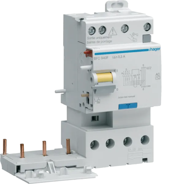 Diff block. double output 3P+N 25A 30mA HI image 1