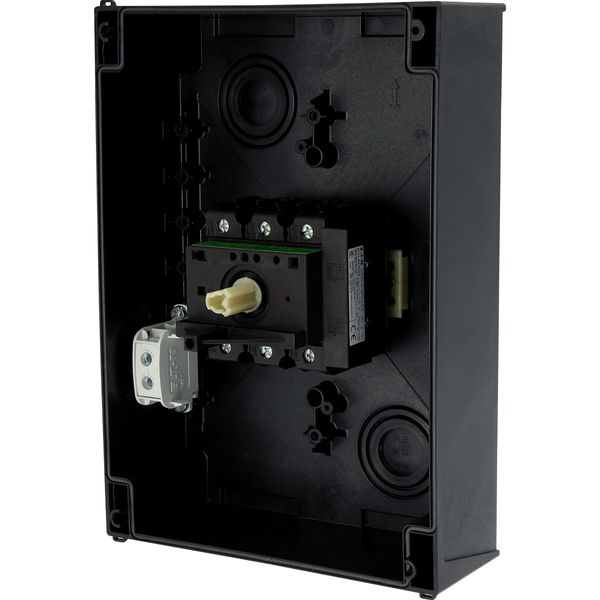 Main switch, P3, 100 A, surface mounting, 3 pole, 1 N/O, 1 N/C, STOP function, With black rotary handle and locking ring, Lockable in the 0 (Off) posi image 59