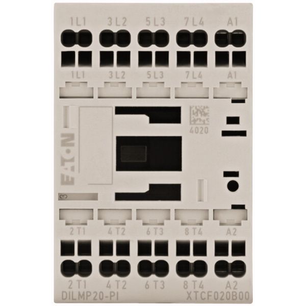 Contactor, 4 pole, AC operation, AC-1: 22 A, 110 V 50 Hz, 120 V 60 Hz, Push in terminals image 1