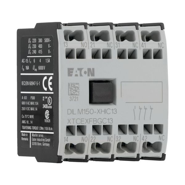 Auxiliary contact module, 4 pole, Ith= 16 A, 1 N/O, 3 NC, Front fixing, Spring-loaded terminals, DILMC40 - DILMC150 image 13