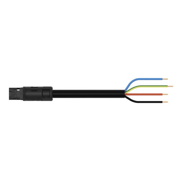 pre-assembled connecting cable;Eca;Plug/open-ended;black image 1