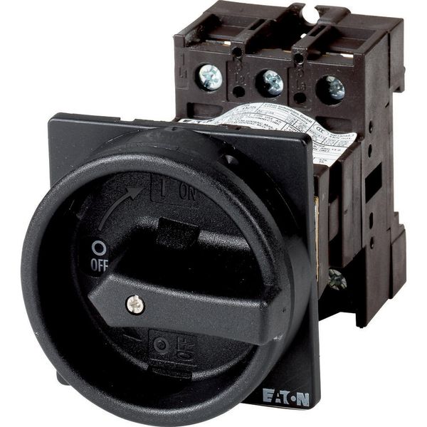 Main switch, P1, 32 A, rear mounting, 3 pole + N, STOP function, With black rotary handle and locking ring, Lockable in the 0 (Off) position image 4