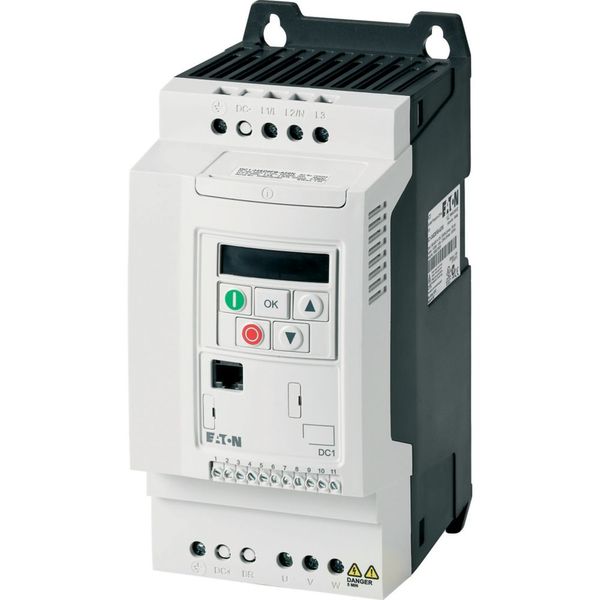 Variable frequency drive, 230 V AC, 3-phase, 7 A, 1.5 kW, IP20/NEMA 0, Brake chopper, FS2 image 1