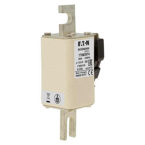 Fuse-link, high speed, 350 A, AC 1000 V, compact DIN 1, 43 x 61 x 138 mm, aR, DIN, IEC, type K indicator image 16