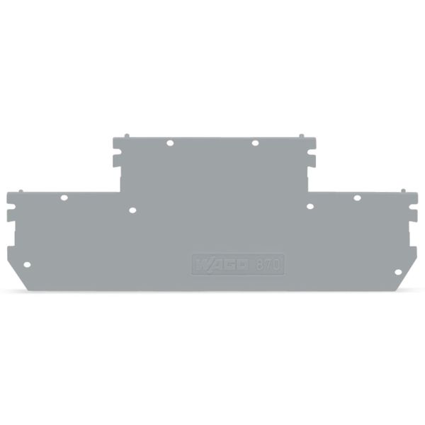 End and intermediate plate 1 mm thick gray image 1