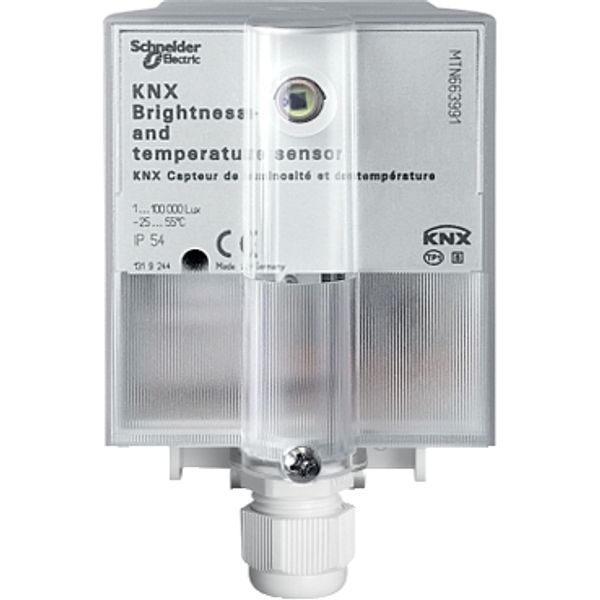 KNX brightness and temperature sensor, light grey image 2
