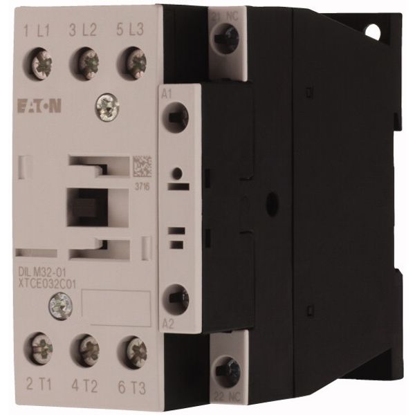 Contactor, 3 pole, 380 V 400 V 15 kW, 1 NC, 24 V 60 Hz, AC operation, Screw terminals image 3