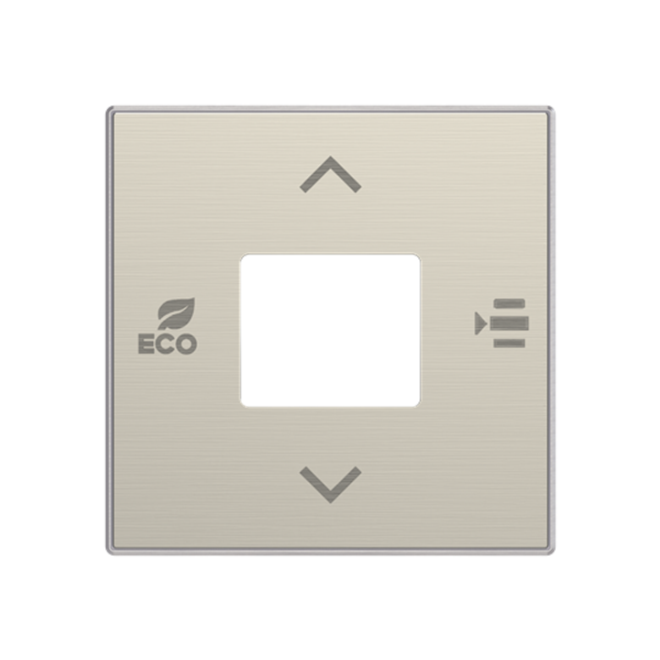 CP-RTC-FC-85AI Cover plate - free@home / KNX fan coil control - Stainless Steel for Thermostat Central cover plate Stainless steel - Sky Niessen image 1